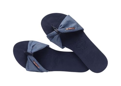 Havaianas Women's You St. Tropez Shine Flip Flop Sandal, Navy Blue, 7-8 M US, Pack Of 22