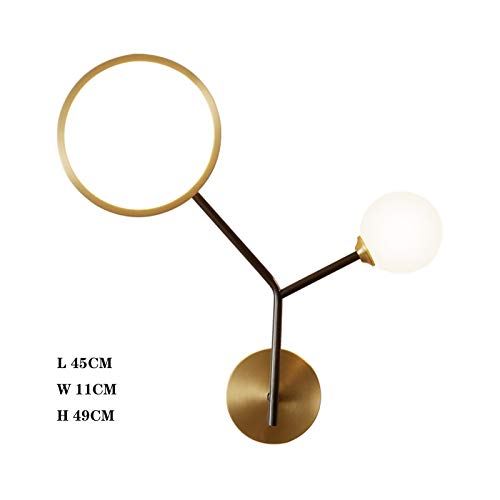 Applique murale moderne en verre opalin et structure fourche premium - 4