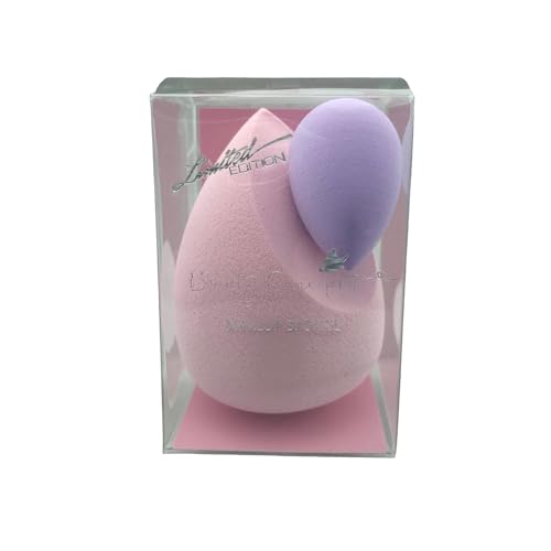 Makeup Sponge Beauty Blender Foundation Sponges Latex Free Blender Beauty Makeup Sponges for Liquid Foundation Powder Sunscreen and Cream 1 Big Sponge 1 Little Sponge (Rose pink and light purple) - Image 2
