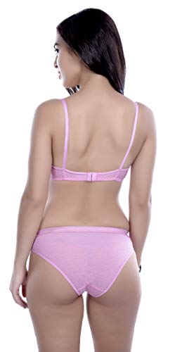 Image of PIBU Women's Bra Panty Set Pink