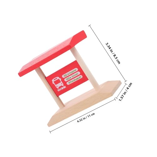 FOYTOKI 木製列車アクセサリー 知育 模型駅プラットフォーム 素材使用 耐久性 向け道シーン構築用