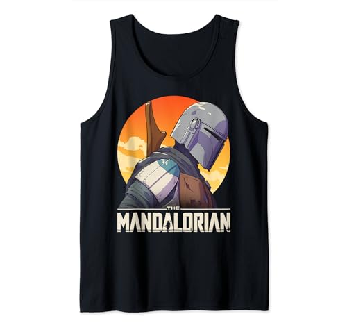 Débardeur Star Wars The Mandalorian Sunset noir sans manches pour fan