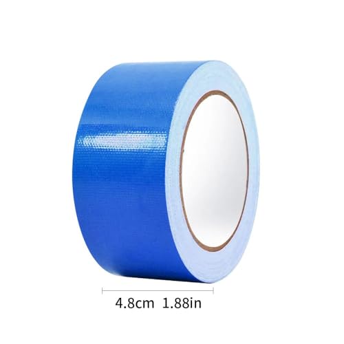 強力布用粘着テープ 48mm x 10m カーペット・フローリング用 防水補修用 シルバー ブラック ホワイト レッド ブルー(Blue48mmx10m)