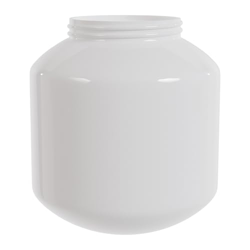 Image of KASTLITE 6 inch Globe Light Bulb Cover with 3.25 inch Threaded Screw-in Neck - Acrylic Plastic Replacement for Ceiling Lamp Shades, Outdoor Mood Lighting Fixtures & Camper Awning Lights - White, Candy Jar