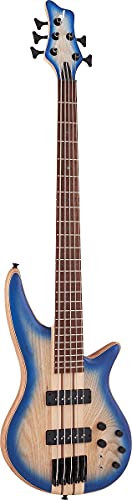 Jackson Pro Series Spectra V NT Blue Burst · Basse électrique - Les Beatles, Paul McCartney, John Lennon, RIngo Starr, George Harrison Jackson Pro Series Spectra V NT Blue Burst · Basse électrique – Image 5