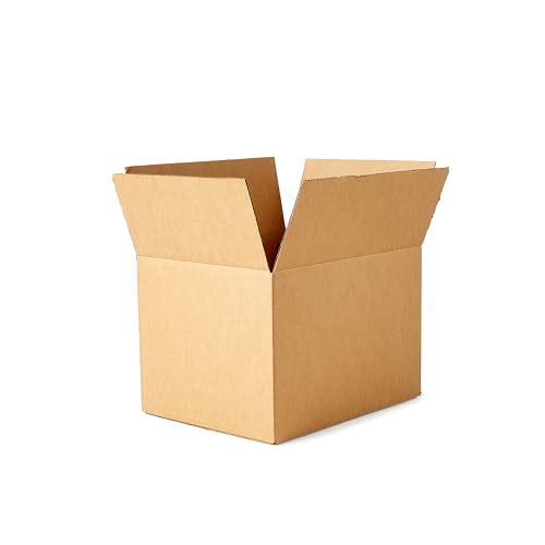 Image of Amazon Basics Cardboard Moving Boxes, Medium 18 inch x 14 inch x 12 inch, Brown, 20-Pack