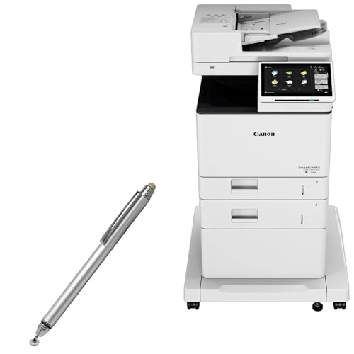 BoxWave Stylus Pen Compatible with Canon imageRUNNER Advance DX 719iF - DualTip Capacitive Stylus, Fiber Tip Disc Tip Capacitive Stylus Pen - Metallic Silver