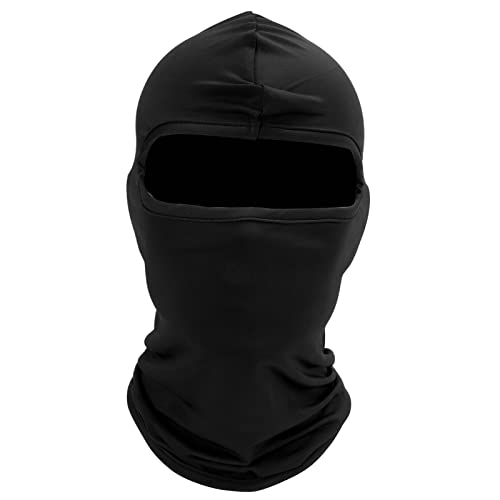 Pasamontaña para esquí y ciclismo, cubierta térmica para cabeza y cuello, resistente al viento y UV, para hombres, color negro miniatura 1