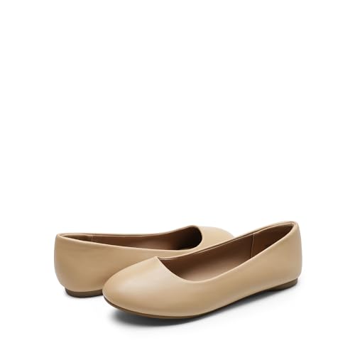 Image of DREAM PAIRS Women's Sole-Simple Ballerina Walking Flats Shoes