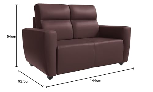 Image of Wakefit 2 Seater Sofa Set | 3 Year Warranty | Belize (Romance: Dark Fantasy) - Wooden Sofa for Living Room