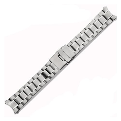 Bracelet de montre en acier inoxydable noir 18mm 20mm 22mm 24mm à interface incurvée