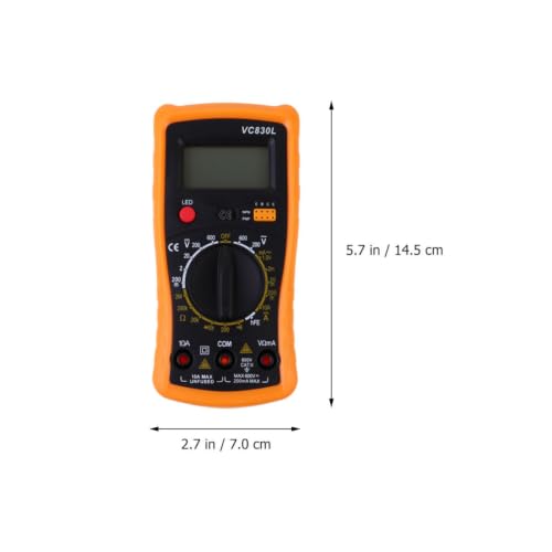 Amperímetro digital de pinza portátil Healifty con pantalla LCD, funciones de medición amplias incluyendo amperímetro y voltímetro, material de plástico resistente para el hogar miniatura 2