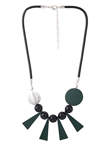 Image of Yellow Chimes Necklace for Women and Girls Fashion Choker Necklace for Women Western | Geometric Statement Style Choker Necklace | Birthday Gift for Girls & Women Anniversary Gift for Wife
