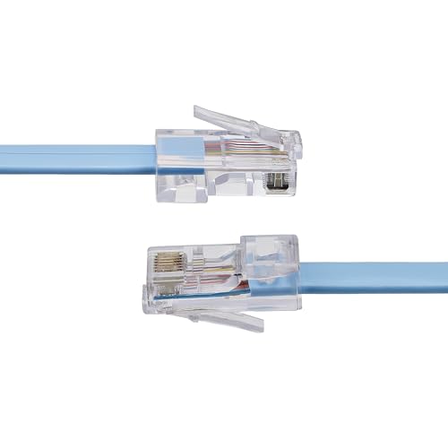 StarTech.com ROLLOVERMM6 Cisco Console Rollover Cable, RJ45 Ethernet, Network Cable, RJ-45 (M) to RJ-45 (M), 6 ft Moulded, Flat, Blue - Image 3