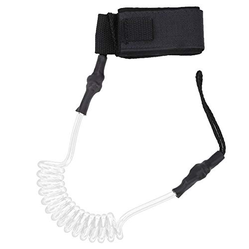 Alomejor Leash de Surf Stand Up Paddle Board Resorte en Espiral Pierna de la Cuerda Foot Foot Leash de Surf para Tabla de Surf(Blanco Transparente)