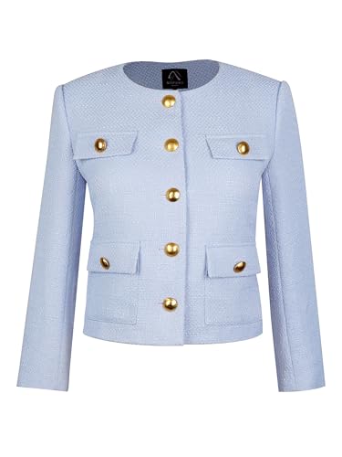 Image of M.Infisavo Cropped Tweed Blazers for Women