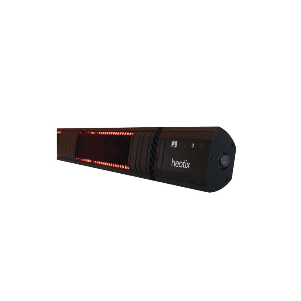 Smart Golden Shadow Wandheizstrahler 3000W, Infrarot Terrassenheizstrahler mit App-Steuerung & Fernbedienung, 9 Heizstufen, Schwarz, für Terrasse und Balkon