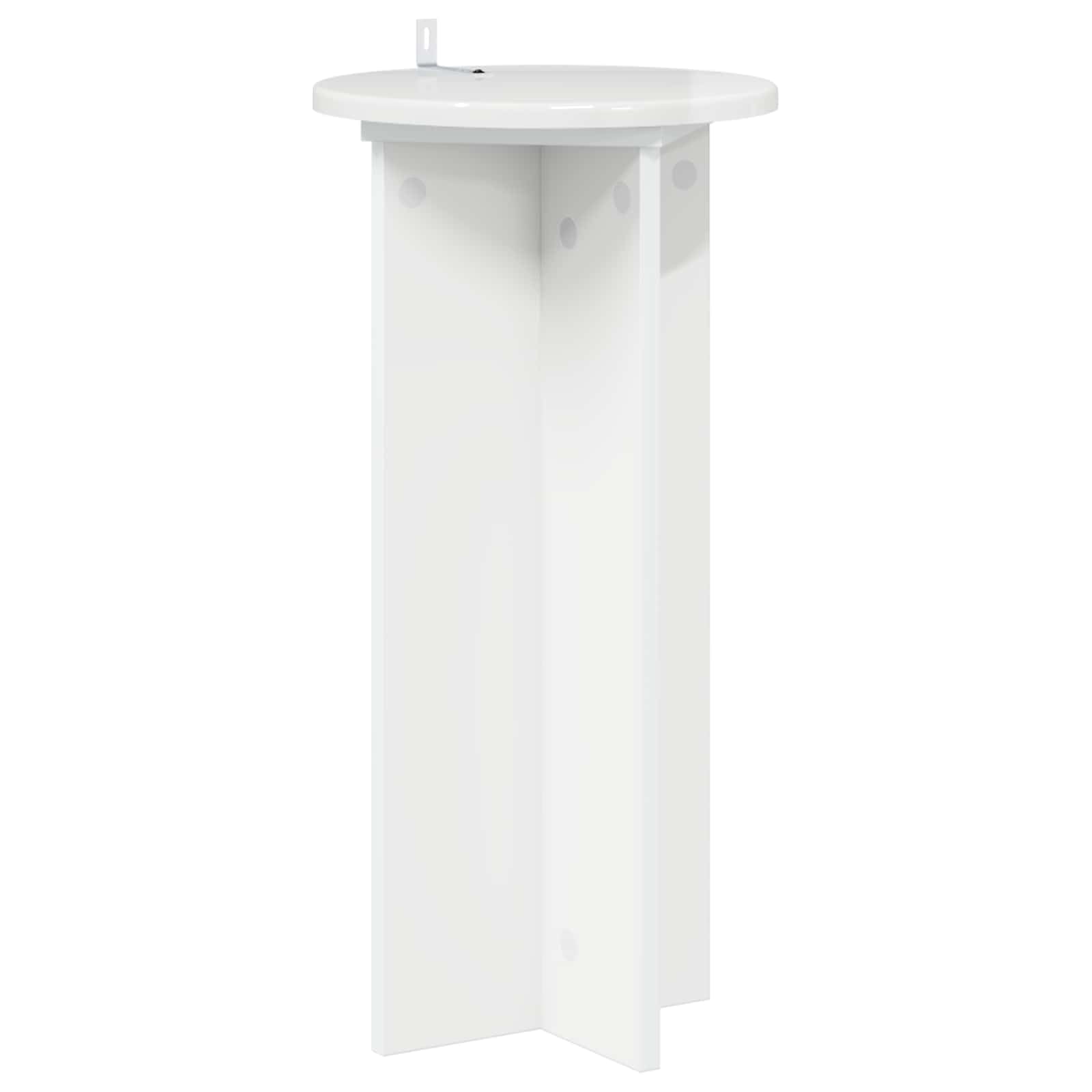 Stojak na rośliny, zestaw 2 szt., wysoki połysk, biały, 60 cm | Materiał drewnopochodny, nowoczesny, minimalistyczny, do doniczek wewnątrz, łatwy montaż