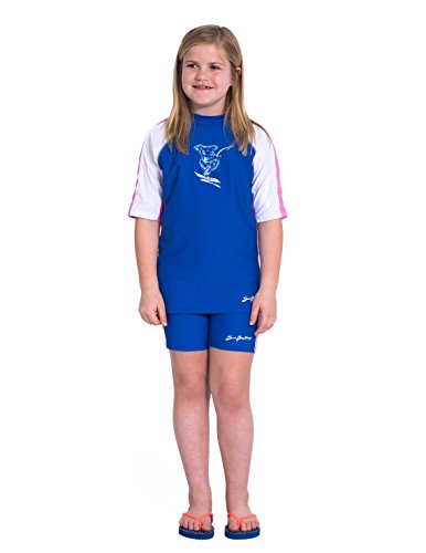 Image of Girls Short Sleeve Rash Guard 12 mos - 12 yrs, UPF 50+ Sun Protection
