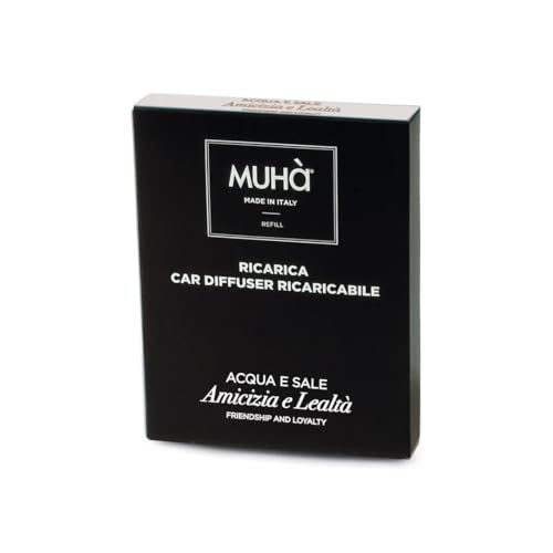 Muha' | Profumatore Auto Ricarica, Fragranza Acqua E Sale, Rilascio Graduale Di Profumo