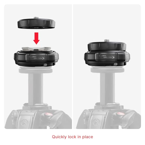 Manfrotto XCHANGE Quick Release, Universelles System für Stativ/Slider/Zubehör, Basis & Platte, 20 Kg Traglast, Leichtes Aluminium, 3/8 & 1/4‑Gewinde, Foto/Video/Licht