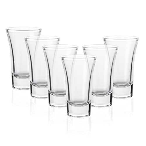 M&N Home 6-Pack Heavy Base Shot Glass Set, 2-Ounce Shot Glasses #TOP4