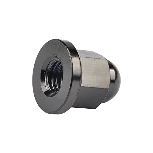 Image of Titanium M6 M8 M10 Dome Head Acorn Nuts for Bicycle Motorcycle Exhaust Pipe Car Pack of 6 (M8, Black)
