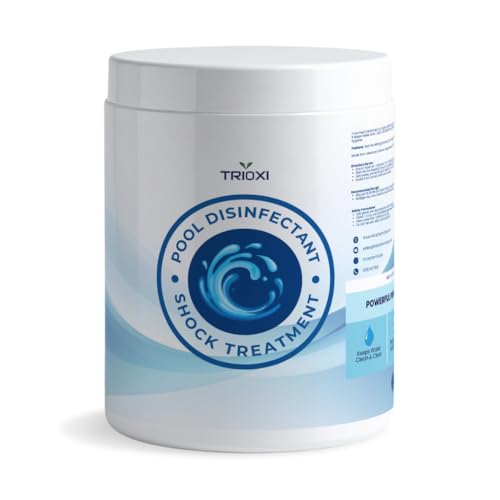 Trioxi Pool & Spa Chlorine Shock Treatment Fast-Acting Bleaching Powder for Clean & Clear Water (500gm)