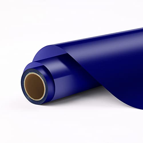 HTVRONT Blue Permanent Vinyl 12 x 11 FT Blue Permanent Adhesive Vinyl Roll Compatible with Cricut Cutting Machine Silhouette Cameo Signs Scrapbooking Craft Die Cutters