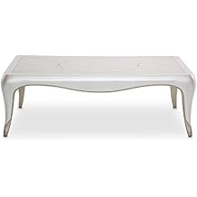 Aico Amini London Place 2 PC Cocktail & End Table Set in Creamy Pearl