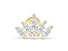 ONDAISY 14k Gold Plated Simulated Diamond Cz Heart Queen Bridal Mermaid Princess Crown Tiara Ear Studs Post Ball Earring Piercing For Women