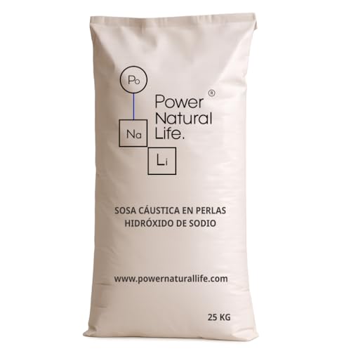Sosa Caústica en Perlas Power natural Life | Hidróxido de Sodio | Saco de 25 kg | Pureza Industrial | Fabricación de Jabones, Limpieza y Procesos Químicos