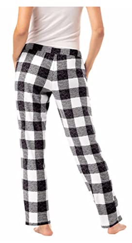 Lucky Brand Women's 2 Pack Straight Leg Lounge Pant With Drawstrings And Pockets (Simple Buffalo Plaid/Black, Medium) #TOP2