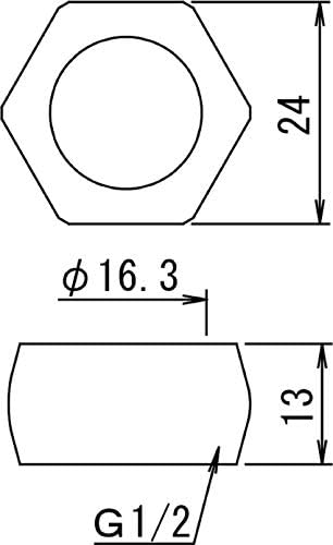 SV1NP-5SS Bag Nut Washer Set, 5 Pairs, 0.6 inch (16 mm)