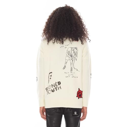 Men's Collegiate Cardigan Sweater in Winter White2