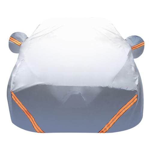 🚗 【Materiale di alta qualità】 -Il copriauto è realizzato in materiale Oxford di alta qualità, adatto all'impermeabilità, alla pioggia e alla neve. L'argento altamente riflettente ha buone proprietà di protezione solare e può mantenere fresco l'interno dell'auto quando fa caldo.