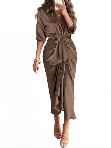 Image of BTFBM Button Dwon Fall Dresses for Women 2026