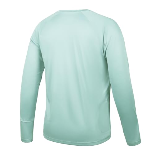 Men’s UPF 50+ Rash Guard Shirt Long Sleeve Watch Window Thumbholes Zip Pocket Quick-Dry for Outdoor Activities2