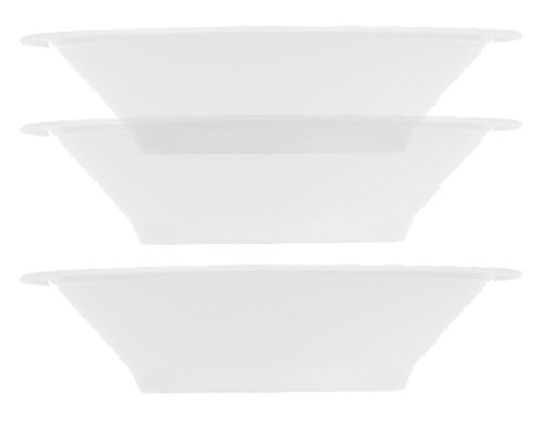 Fineline Settings Wavetrends White China-Like Square 16 oz. Serving Bowl 80 Pieces