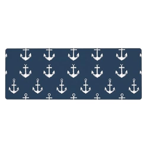 Sous-main de bureau motif ancre pour organiser votre espace ordinateur portable