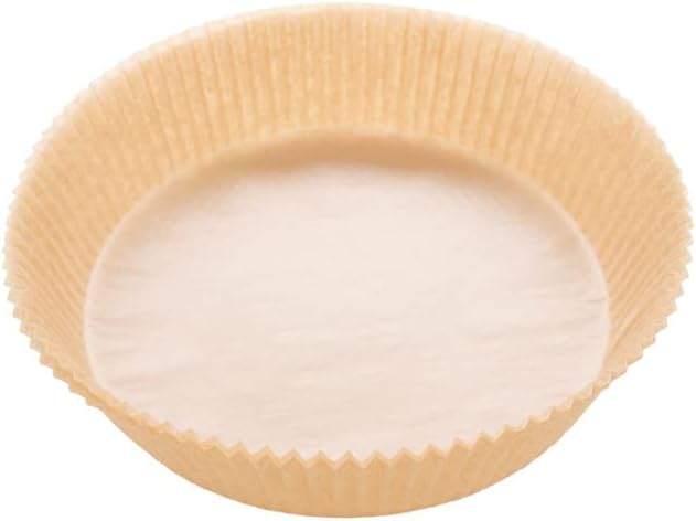 Disposable round air Fryer liner for 5-8 quart baskets, non-bleached food grade parchment liner Non-stick parchment liner for air fryers and baking cooking -100 pieces