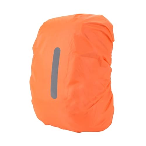 Image of Reflective Waterproof Backpack Rain Cover 30L-80L Outdoor Night Cycling Safety Light Raincover Case Bag Camping Hiking(Orange 8-17L)