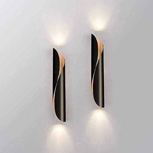 Luz de pared escandinavo negro para iluminar pasillos oscuros y escaleras