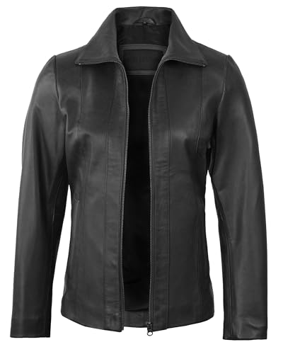 Decrum Leather Jacket Women - Casual Coat Style Real Lambskin Leather Jackets for Women