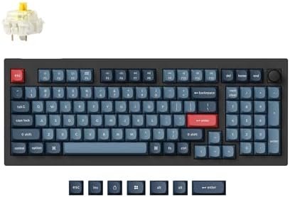 Keychron V5 Max Custom Wireless Mechanical Gaming Keyboard with Number Pad, 96% Layout QMK/VIA 2.4 GHz/Bluetooth 5.1/Wired, RGB Backlit Hot-Swappable Gateron Banana Switch for Mac Windows Linux
