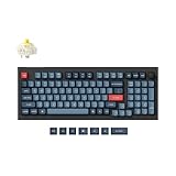 Keychron V5 Max Custom Wireless Mechanical Gaming Keyboard with Number Pad, 96% Layout QMK/VIA 2.4 GHz/Bluetooth 5.1/Wired, RGB Backlit Hot-Swappable Gateron Banana Switch for Mac Windows Linux