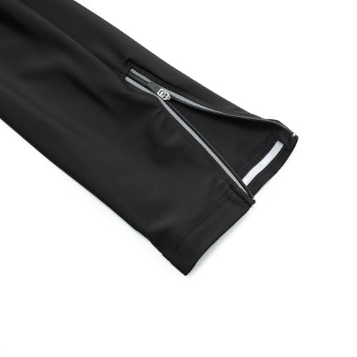 X-CQREG Men's Cycling Clothing Set Long Sleeve Cycling Jersey Zipper Pocket Bike Outfit Cycling Bib Pants Gel Padded