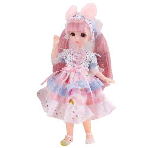 Image of DSR 30 CM Princess Fashion Doll for Girls | Sound Playing Toy with Movable Joints | Beautiful Dress | Lightweight Plastic Body (White-303)