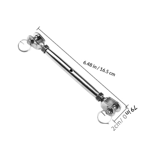 Luxshiny 2pcs M6 Tensores para Cable de Acero de Cuerpo Cerrado de Acero Inoxidable para Aplicaciones Industriales de Tensión y Elevación miniatura 2
