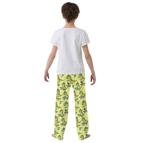 Pajama Bottoms, Doodle Dinosaurs Sleeping Pant Lounge Wear Pajamas Long Pants Sleepwear3